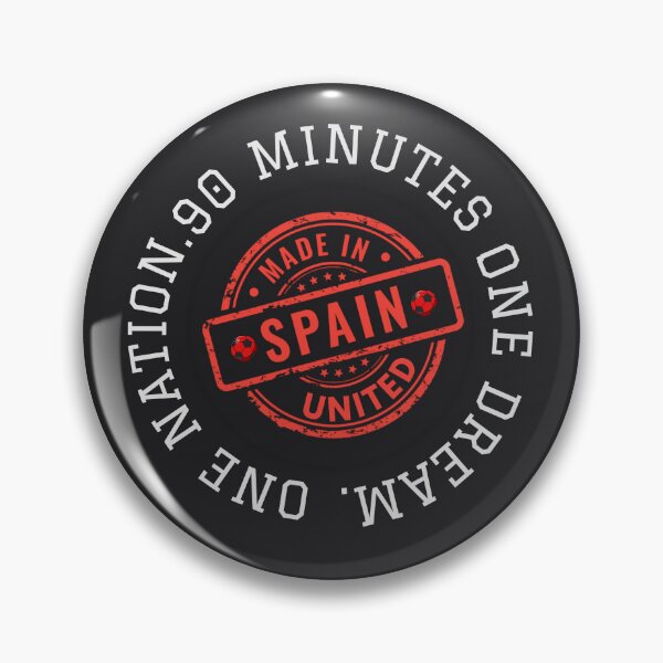 Item preview, Spain Football Fan T-Shirt | 90 Minutes One Nation One Dream | Vintage Soccer Supporter Design designed and sold by PodXDesigns.