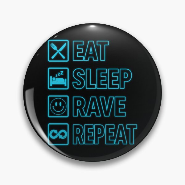 Item preview, Eat Sleep Rave Repeat Hardstyle Techno EDM Festival designed and sold by SPAZE-Typo.
