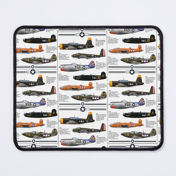 Item preview, World War II Aircraft Profiles Poster | Vintage Military Aviation Illustration designed and sold by PIXEL POP DESIGNS - Beyond the Norm!.