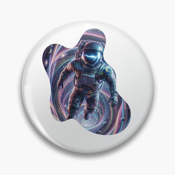 Item preview, Retro Spaceman Floating in Psychedelic Cosmos designed and sold by Ali-jarah.