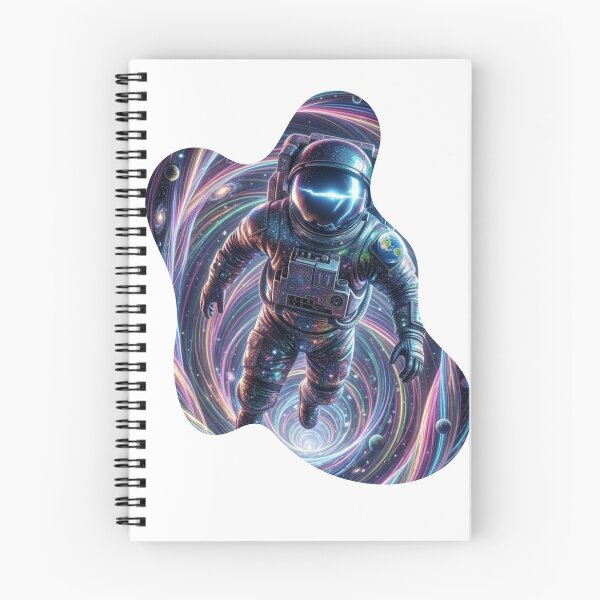 Item preview, Retro Spaceman Floating in Psychedelic Cosmos designed and sold by Ali-jarah.
