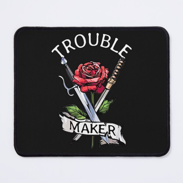 Item preview, Trouble Maker Rose & Crossed Swords designed and sold by INKRebelGraphic.