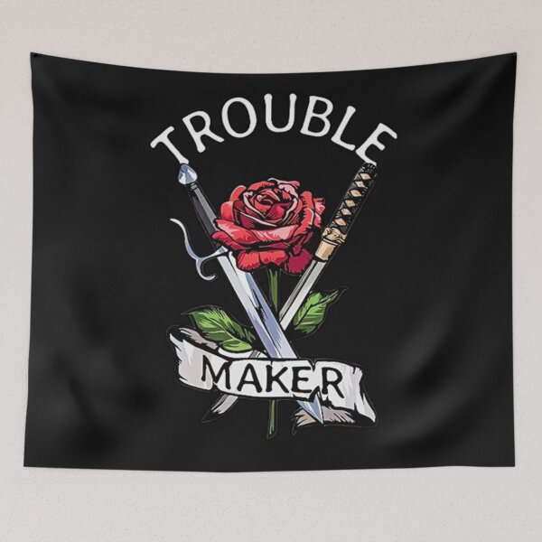 Item preview, Trouble Maker Rose & Crossed Swords designed and sold by INKRebelGraphic.