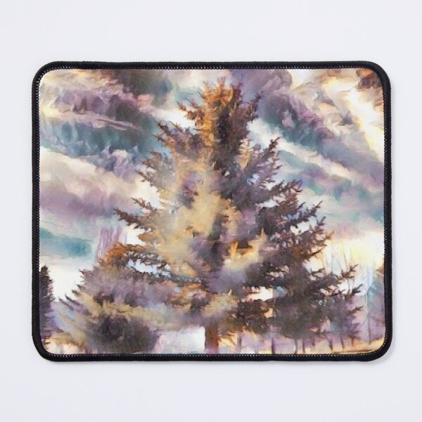 Item preview, Abstract Impressionist Winter Pine Tree Digital Art designed and sold by BalkanBloom.