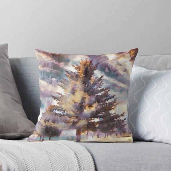 Item preview, Abstract Impressionist Winter Pine Tree Digital Art designed and sold by BalkanBloom.
