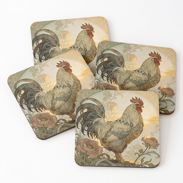 Item preview, Fantasy Art Nouveau Polish Chicken designed and sold by Glimmersmith.