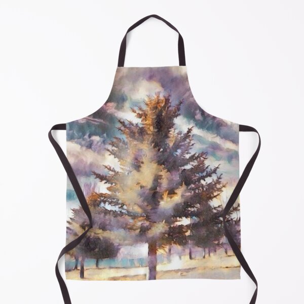 Item preview, Abstract Impressionist Winter Pine Tree Digital Art designed and sold by BalkanBloom.