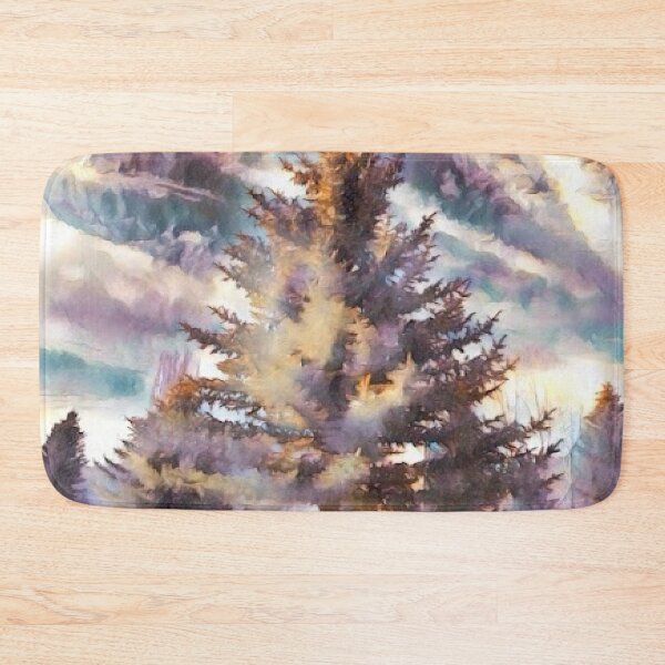 Item preview, Abstract Impressionist Winter Pine Tree Digital Art designed and sold by BalkanBloom.