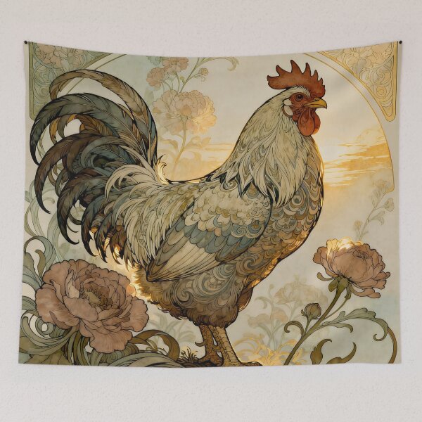 Item preview, Fantasy Art Nouveau Polish Chicken designed and sold by Glimmersmith.