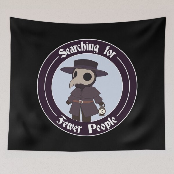 Item preview, Searching for Fewer People Kawaii Plague Doctor | Cute Gothic Introvert Cartoon designed and sold by Hallowed Artistry.