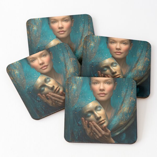Item preview, Embracing Mystery with a Serene Mask Portrait designed and sold by Artessie.