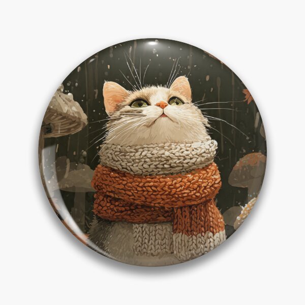 Item preview, Cozy Autumn Cat Art Print, Mushroom Forest Fall Cat Illustration designed and sold by Moody Vibes Studio.