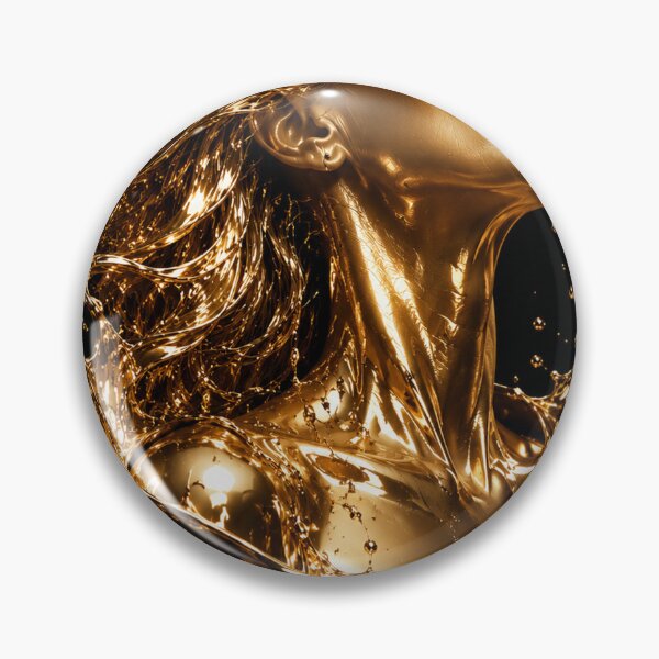 Item preview, Celine Dion Liquid Gold – Luxury Metallic Portrait Design designed and sold by JcAbstractArt.
