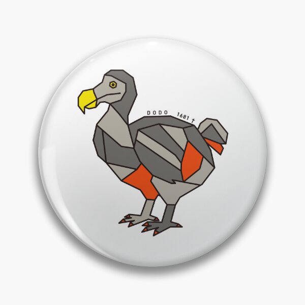 Item preview, Geometric Dodo Bird - Red-Orange Accent designed and sold by AnimalsKnowAll.