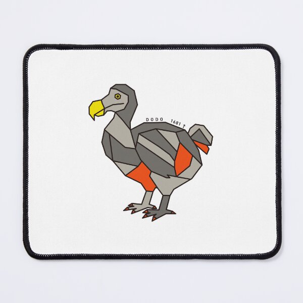 Item preview, Geometric Dodo Bird - Red-Orange Accent designed and sold by AnimalsKnowAll.