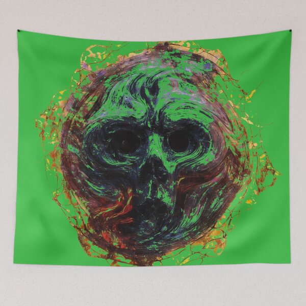 Item preview, Fiery Skull Ghost - Green designed and sold by GaffaDesigns.