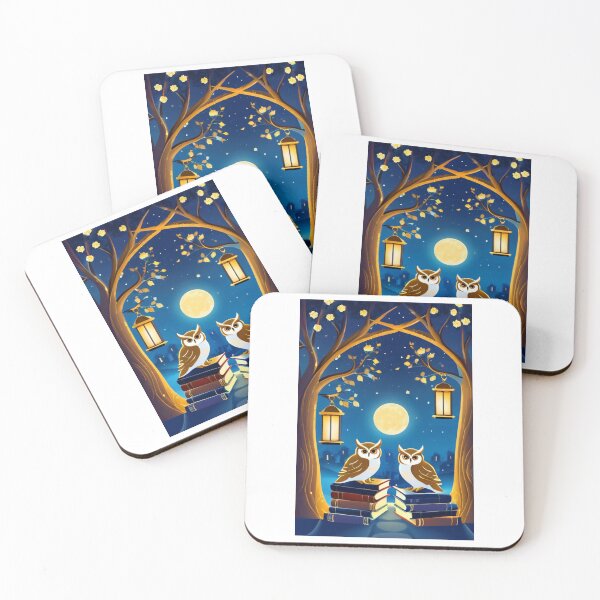 Item preview, Art - Nocturnal Scene and Ancient Books, Peaceful Atmosphere designed and sold by AnimeShin.