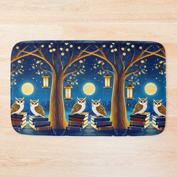 Item preview, Art - Nocturnal Scene and Ancient Books, Peaceful Atmosphere designed and sold by AnimeShin.