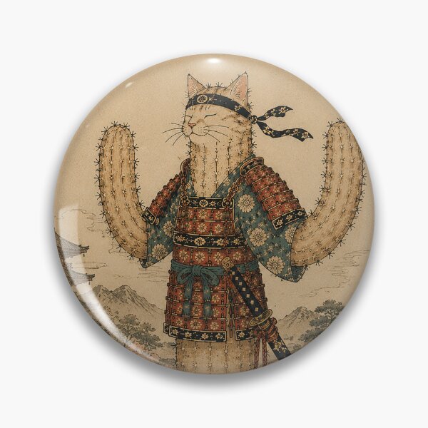Item preview, A samurai cat that is a cactus in japanese town designed and sold by keytee.