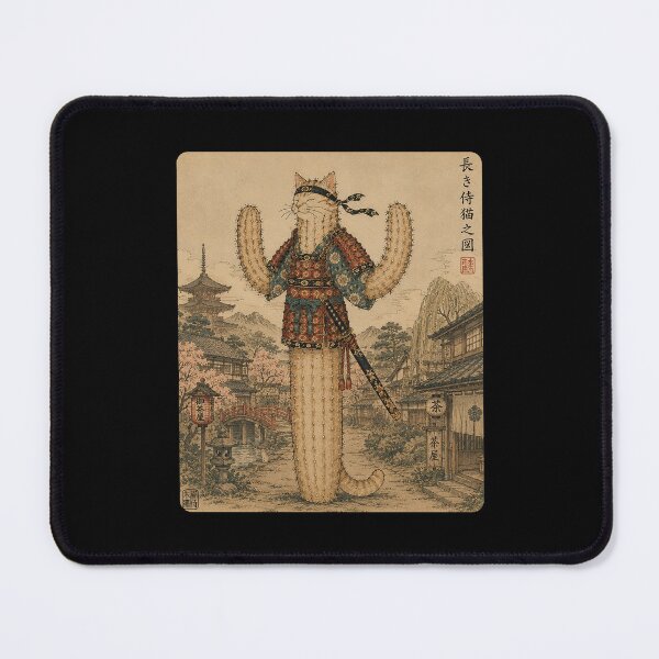 Item preview, A samurai cat that is a cactus in japanese town designed and sold by keytee.