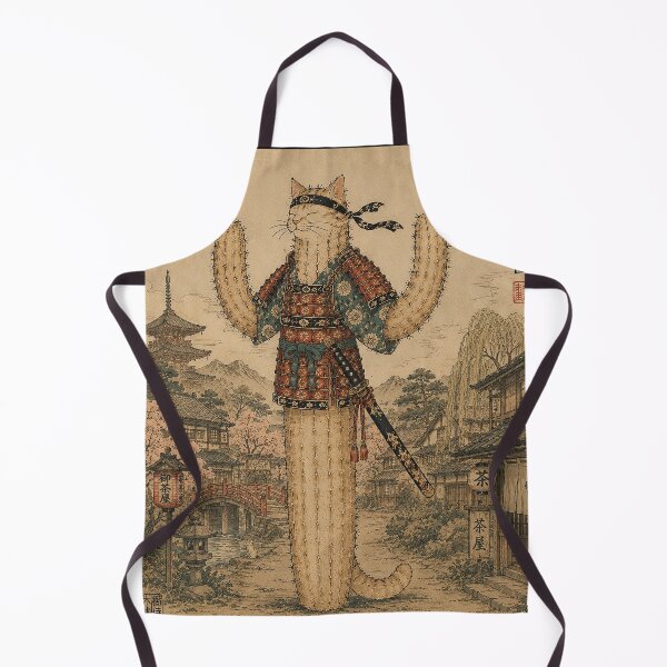 Item preview, A samurai cat that is a cactus in japanese town designed and sold by keytee.