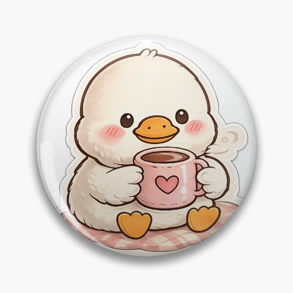 Item preview, Emotional Support Duck Cute Cozy Sticker designed and sold by Inspirational Designs By Elli Bloom.
