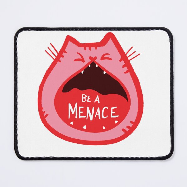 Item preview, Be a Menace Pink Cat designed and sold by Stephanie McRae.