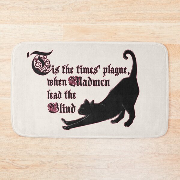 Item preview, Tis the Times' Plague-  Shakespeare Black Cat Gothic Quote designed and sold by Kyradem.