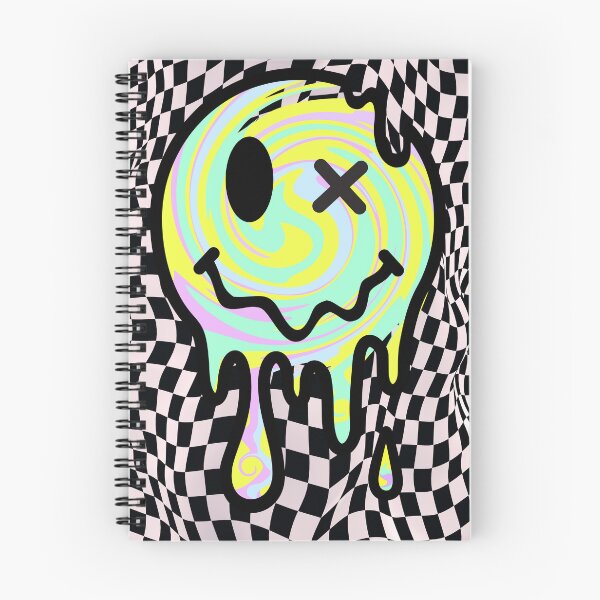 Item preview,  Melting Trippy Smiley Face Warped Checkerboard designed and sold by Side By Side Studio.