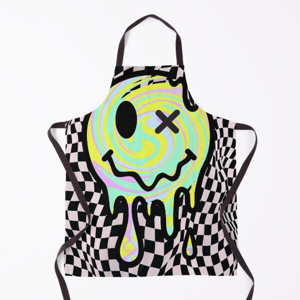 Item preview, Melting Trippy Smiley Face Warped Checkerboard designed and sold by Side By Side Studio.