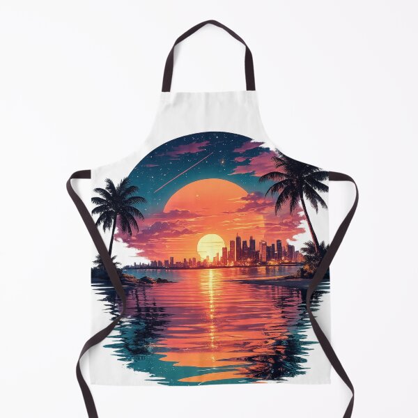 Item preview, Urban Sunset Oasis  Tropical City Skyline Graphic designed and sold by FutureGarb.