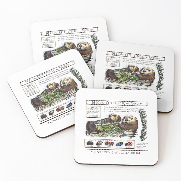 Item preview, Monterey Bay Aquarium Otter Vintage Cute Fan designed and sold by NuralsArt.