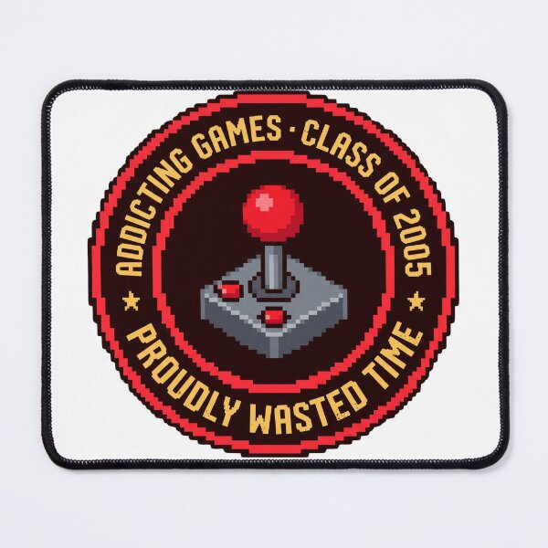 Item preview, Addicting Games Class of 2005 Retro Flash Browser Games Nostalgia Pixel Art Badge designed and sold by Gaming Retro.