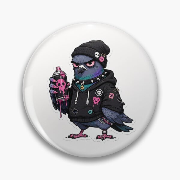 Item preview, punk pigeon / Spooky Cute Punk Sticker designed and sold by KØTA Studio.