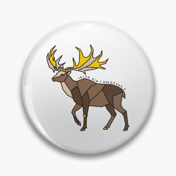 Item preview, Geometric Irish Elk - Yellow Accent designed and sold by AnimalsKnowAll.