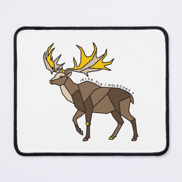 Item preview, Geometric Irish Elk - Yellow Accent designed and sold by AnimalsKnowAll.