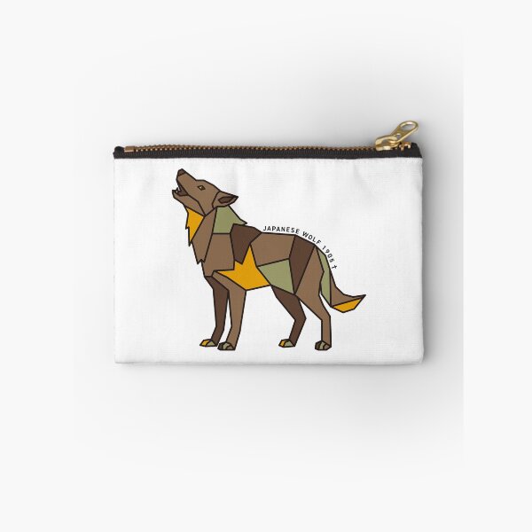 Item preview, Geometric Japanese Wolf - Orange Accent designed and sold by AnimalsKnowAll.