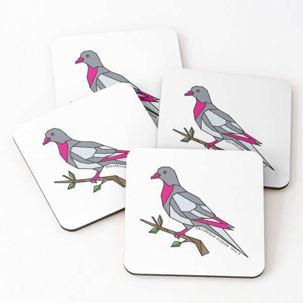 Item preview, Geometric Passenger Pigeon - Magenta Accent designed and sold by AnimalsKnowAll.