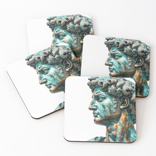 Item preview, Watercolor Metallic Greek Bust Statue Illustration designed and sold by BetweenForms.