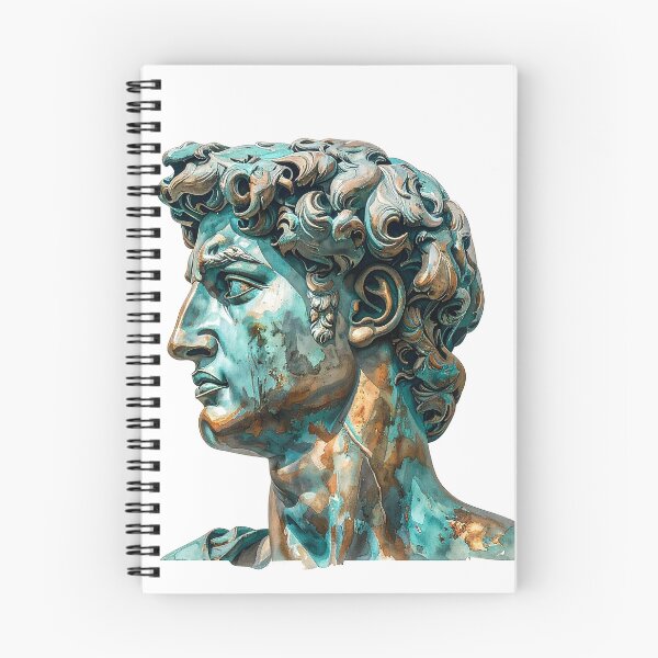 Item preview, Watercolor Metallic Greek Bust Statue Illustration designed and sold by BetweenForms.