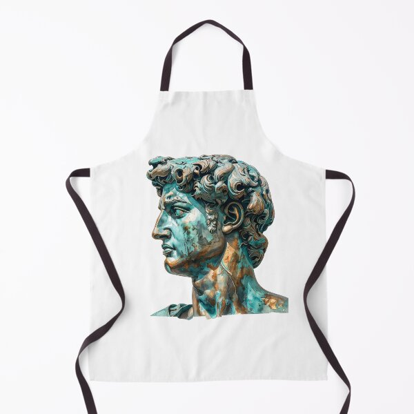 Item preview, Watercolor Metallic Greek Bust Statue Illustration designed and sold by BetweenForms.