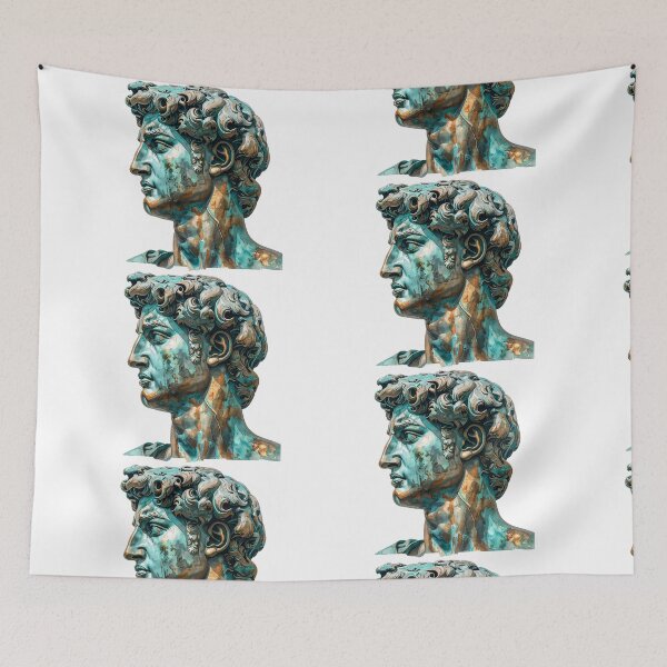Item preview, Watercolor Metallic Greek Bust Statue Illustration designed and sold by BetweenForms.