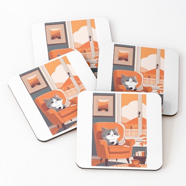 Item preview, Art - Peaceful Cat, Cozy and Colorful Atmosphere designed and sold by AnimeShin.