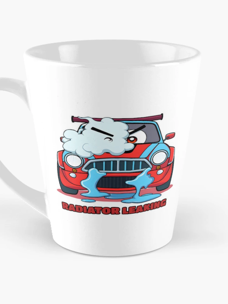 Thumbnail 3 of 4, Coffee Mug, Radiator Leaking - Sim Racing Humor designed and sold by GarageGraphics.