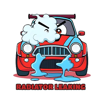 Artwork thumbnail, Radiator Leaking - Sim Racing Humor by GarageGraphics