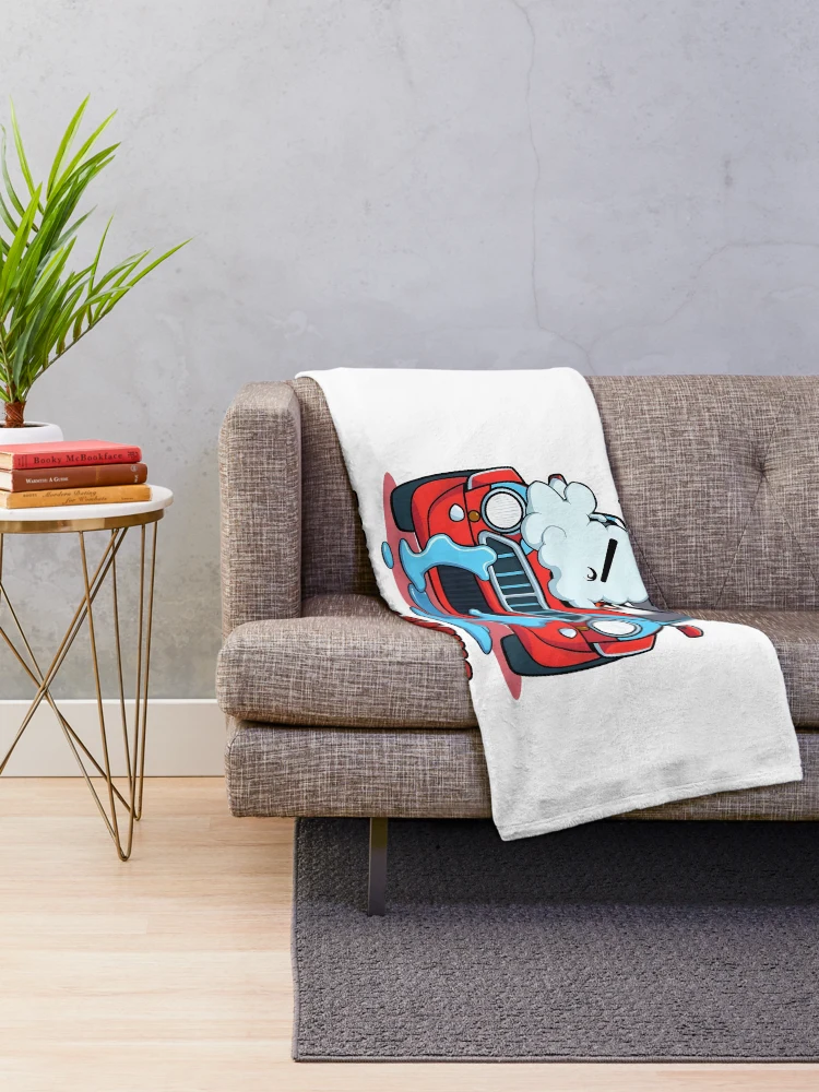 Thumbnail 2 of 6, Throw Blanket, Radiator Leaking - Sim Racing Humor designed and sold by GarageGraphics.
