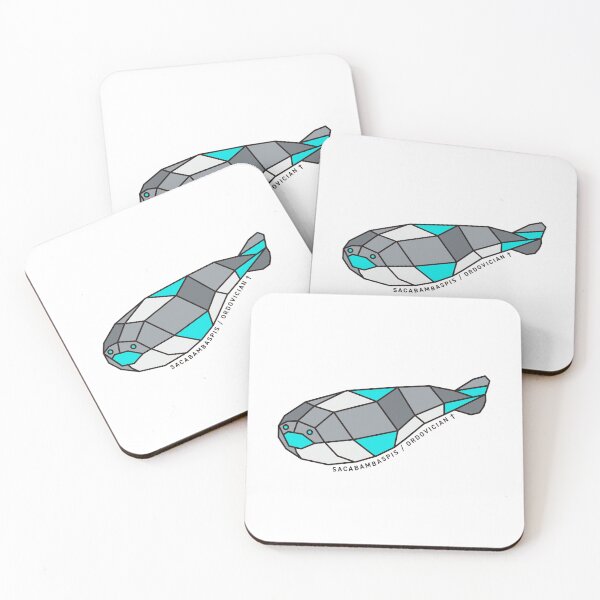 Item preview, Geometric Sacabambaspis - Light Blue Accent designed and sold by AnimalsKnowAll.