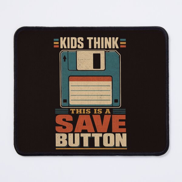 Item preview, Kids Think This Is a Save Button Funny Floppy Disk Vintage Computer T-Shirt designed and sold by Print Loft.