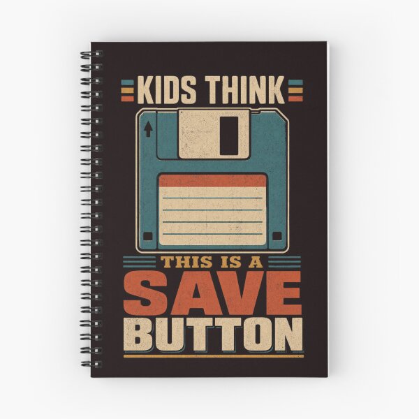 Item preview, Kids Think This Is a Save Button Funny Floppy Disk Vintage Computer T-Shirt designed and sold by Print Loft.