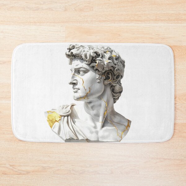 Item preview, Watercolor Metallic Greek Bust Statue Illustration designed and sold by BetweenForms.